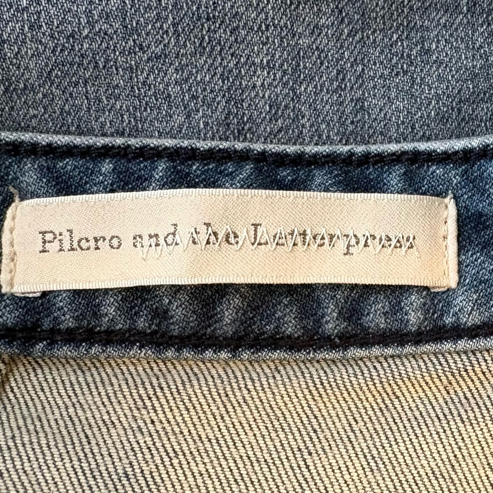 Pilcro and the Letterpress Blue A-Line Denim Skirt - Picture 5 of 7